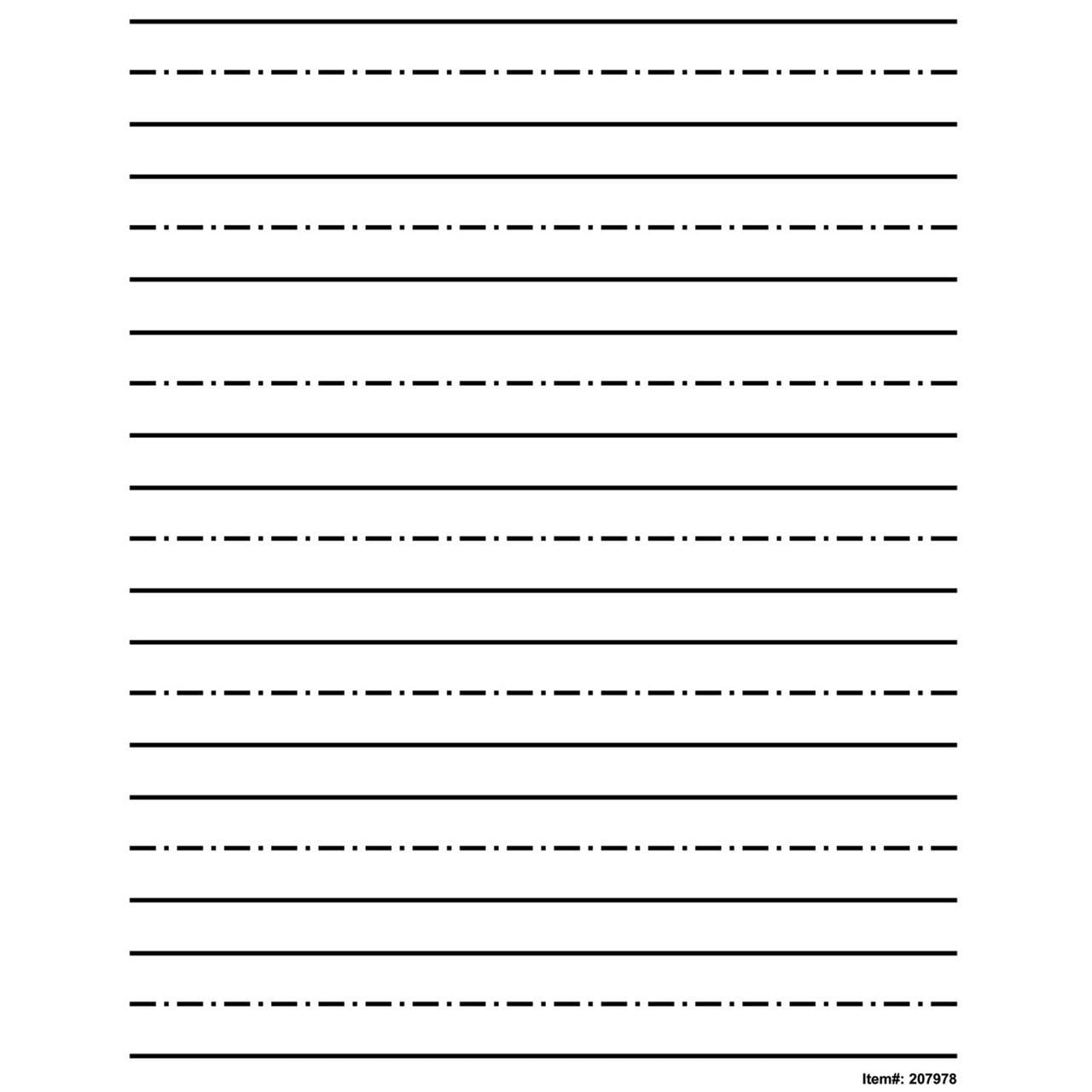 Dotted Line Writing Paper Template