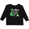thumbnail image 3 of Inktastic My Opa Loves Me Grandchild Boys Long Sleeve Toddler T-Shirt, 3 of 5