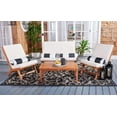 thumbnail image 3 of SAFAVIEH Chaston Outdoor 4 Piece Conversational Set, Natural/Beige/Black & White, 3 of 10