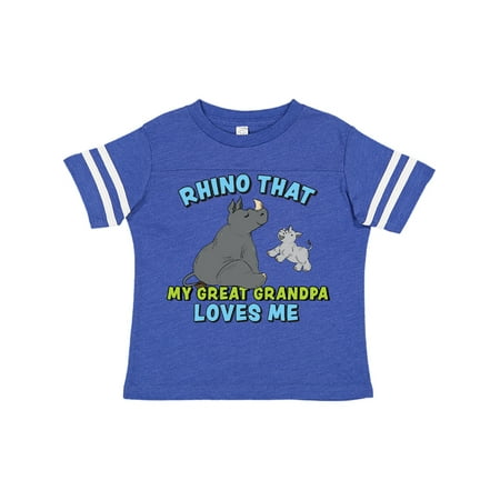 

Inktastic Rhino That My Great Grandpa Loves Me with Cute Rhinos Gift Toddler Boy or Toddler Girl T-Shirt
