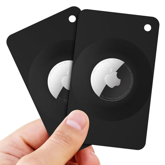 2 Pack Apple AirTag Wallet Card Case by FERSWE – Ultra-Thin Silicone Holder – Secure AirTag in Wallets, Purses, Pockets – Durable, Lightweight, Credit Card Size
