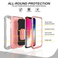 thumbnail image 5 of For iPhone 11 pro max Case 6.4", Allytech Full-Body Protection 3 in 1 Hybrid Shockproof Rugged Heavy Duty Drop Protection Ring Holder Stand Case for iPhone 11 pro max 6.4 inch 2019, Gray + Rosegold, 5 of 5