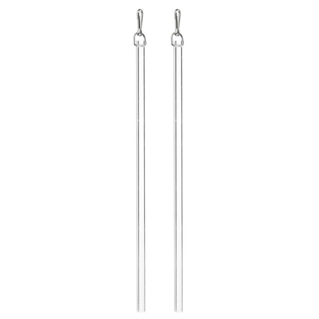 Unique Bargains 2 Pack 17'Clear Curtain Pull Rod, Acrylic Blind Wand Replacement Part with Hook, Window Blind Tilt Wand