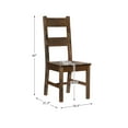 thumbnail image 3 of Lexicon Solid Wood Dining Room Side Chair in Burnished Brown (Set of 2), 3 of 5