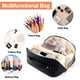 thumbnail image 5 of Bolsa de viaje para cosméticos para mujer, bolsa de maquillaje plana que se abre, bolsa de cuero para cosméticos, impermeable, bolsa de viaje multifuncional para artículos de tocador, 5 of 5