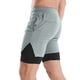 thumbnail image 2 of Bermudas Pantalones cortos para correr 2 en 1 para hombre con lazo de toalla Pantalones cortos de ejercicio de secado rápido con bolsillos para entrenamiento de gimnasio, 2 of 7