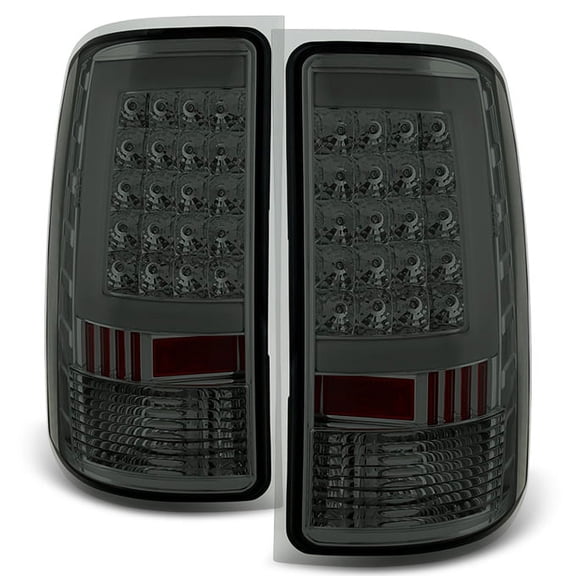 AKKON - For 07-13 Sierra 1500 07-14 Sierra 2500 3500 HD Pickup Truck Smoke G2 LED Tail Lights Brake Lamps Pair