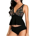 thumbnail image 2 of Tqyyweavej Women's Tankini Swimsuit Strap Backless Slim Deep V Neck Bathing Suit Tops and Solid Color Tight Summer Beach Swimmer S-XL, 2 of 5