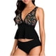 thumbnail image 2 of Tankini para mujer, bikini liso sin espalda, de dos piezas, estilo vendaje, para playa, dos piezas, tankini, 2 piezas, 2 of 4