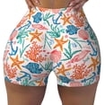 thumbnail image 2 of Picia Sea Creatures Printed Workout Shorts for Women Seamless Scrunch Butt Lifting High Waisted Yoga Gym Booty Running Moisture-wicking Short Pants-Medium, 2 of 9