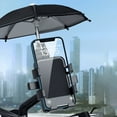 thumbnail image 2 of 1 Set of Cycling Phone Mount Rack with Mini Umbrella Electric Bike Phone Holder Cycling Equipment, 2 of 9