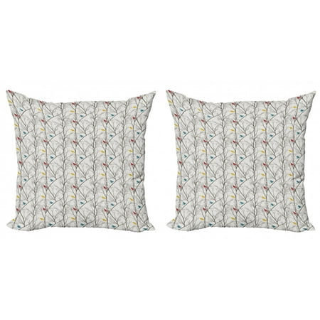 Birds Throw Pillow Cushion Cover Pack Of 2 Spriggy Forest Trees
