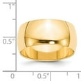 thumbnail image 7 of 14K Yellow Gold 10mm Half Round Band Ring Size 7.5, 7 of 7