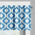 thumbnail image 3 of Ambesonne Blue White Valance Pack of 2, Blurry Damask Motifs, 42"X18", Blue White, 3 of 5