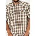 thumbnail image 3 of Moonshine Spirit Men's Spirit&Reg; Twisted Barb Plaid Snap Western Shirt Brown, 3 of 4