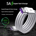 thumbnail image 3 of Cable de datos de 5 A, carga súper rápida de 6 A, adecuado para teléfonos móviles Apple, Android, Voop, Samsung, línea de carga USB, 3 of 6