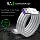 thumbnail image 3 of Cable de datos de 5 A, carga súper rápida de 6 A, adecuado para teléfonos móviles Apple, Android, Voop, Samsung, línea de carga USB, 3 of 6