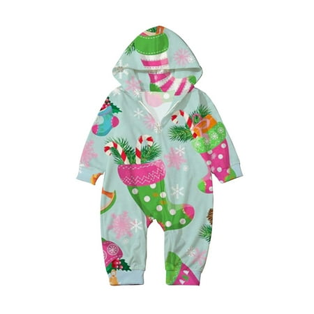 

NIJNFCLOTH Christmas Pajamas for Family Matching Christmas Pajamas Hooded Set Dad S Edition Idea (Dad) Family Pajamas Size:12-18 Months