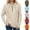 Beige, variant on Womens Henley Hoodies Casual Drawstring Hooded Sweatshirt Lightweight Soft Solid Color Pullover Tops with Pocket