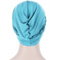 thumbnail image 2 of Bangcool Turban Headwrap Twisted Braid Elastic Beanie Headwrap Hair Loss Cover Sleep Cap, 2 of 6