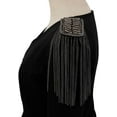 thumbnail image 7 of 2 Pieces Metal Tassel Shoulder Badge Brooch Pins Epaulettes Used for Stage Costumes Dance Wear Patches (Black), 7 of 7