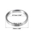 thumbnail image 5 of Unique Bargains 4pcs OD 75mm to ID 67.1mm Aluminum Alloy Vehicle Hub Centric Rings Wheel Bore Center Spacer, 5 of 7
