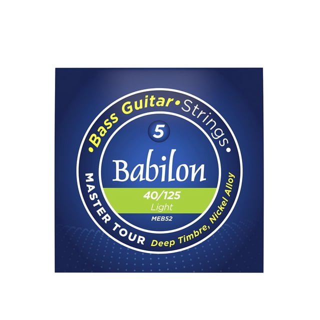 Set de Cuerdas para Bajo Eléctrico BABILON MEB52/5S Plateado 15.2x16x1.2