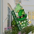 thumbnail image 6 of Welcome St Patricks Day Shamrock Clover Decorative House Flag, Green Hat Polka Dot Stripe Gold Garden Yard Outside Decorations, Irish Spring Holiday Outdoor Large Home Decor Double Sided 28x40, 6 of 6