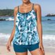 thumbnail image 1 of WILLBEST Traje de Baño Para Mujer, Conjunto de Tankini Con Estampado Floral Para Mujer, Traje de Baño de Dos Piezas de Cintura Alta Para Playa Con Sombrero Para El Sol A Juego, 1 of 4