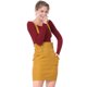 thumbnail image 2 of Falda de Tirantes Rectos Allegra K Día de San Patricio Alta de Cintura Traje de Navidad Amarillo XS, 2 of 6