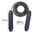 thumbnail image 2 of Jump rope, wire jump rope, adjustable - for speed jumping - blue black, 2 of 5