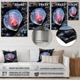 thumbnail image 4 of Designart "Dappled Depths Blue Clam art painting" Clam Metal Art Print, 4 of 5