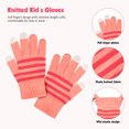 thumbnail image 4 of Vbiger Kids Winter Hat Scarf Gloves Set, Knit Beanie Hat and Gloves Set for Boys Girls, Warm Winter Set with Fleece Lining for Autumn, Orange Red, 4 of 7