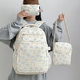 thumbnail image 3 of Bow Print Backpack, Aesthetic School Backpack Set Include Shoulder Bag&Storage Bag, Spacious Laptop Backpack for Outdoor Travel, Blue, 3 of 9