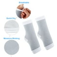 thumbnail image 4 of Unique Bargains 1 Pair Ankle Compression Sleeve Socks Foot Ankle Brace for Men Women Achilles Tendon White Gray Size L/XL, 4 of 7