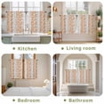 thumbnail image 6 of Orange Gray Botanical Kitchen Curtains, Pastoral Spring Summer Leaf Aesthetics Light Filtering Window Curtain Panels, 2Pcs Rod Pocket Window Treatments Set for Cabin Bathroom Bedroom 52x45 Inches, 6 of 9