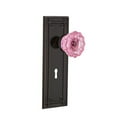 thumbnail image 3 of Nostalgic Warehouse Miscrp_Dd_Kh Mission Solid Brass Rose Dummy Door Knob Set - Grey, 3 of 5