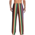 thumbnail image 2 of FREEAMG Mexican Serape Blanket Stripes Pajama Pants for Men, Men's Separate Bottoms, Comfortable Sleep Lounge Pj Pants, 2 of 7