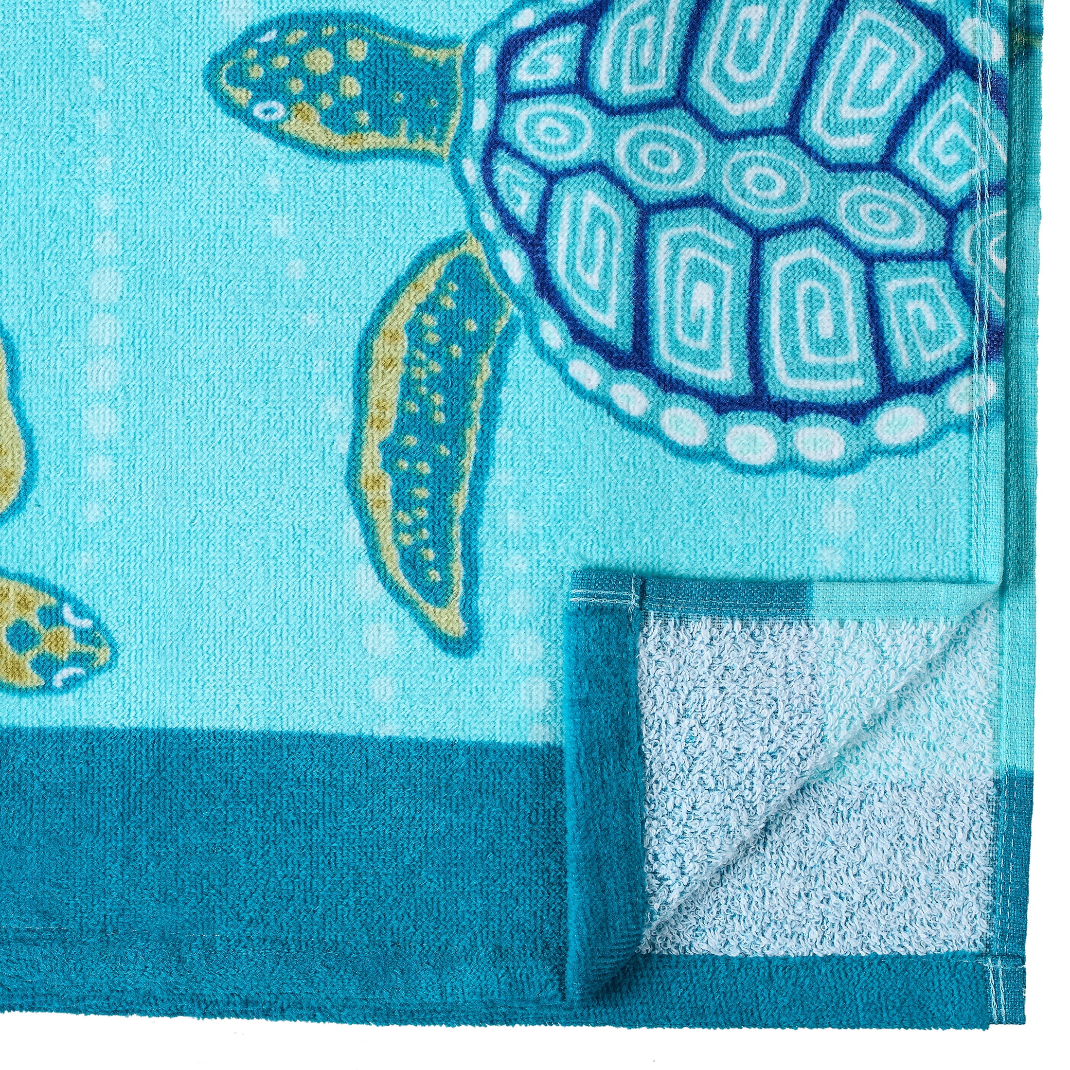 Mainstays Beach Collection Sea Turtles Cotton-Blend Beach Towel