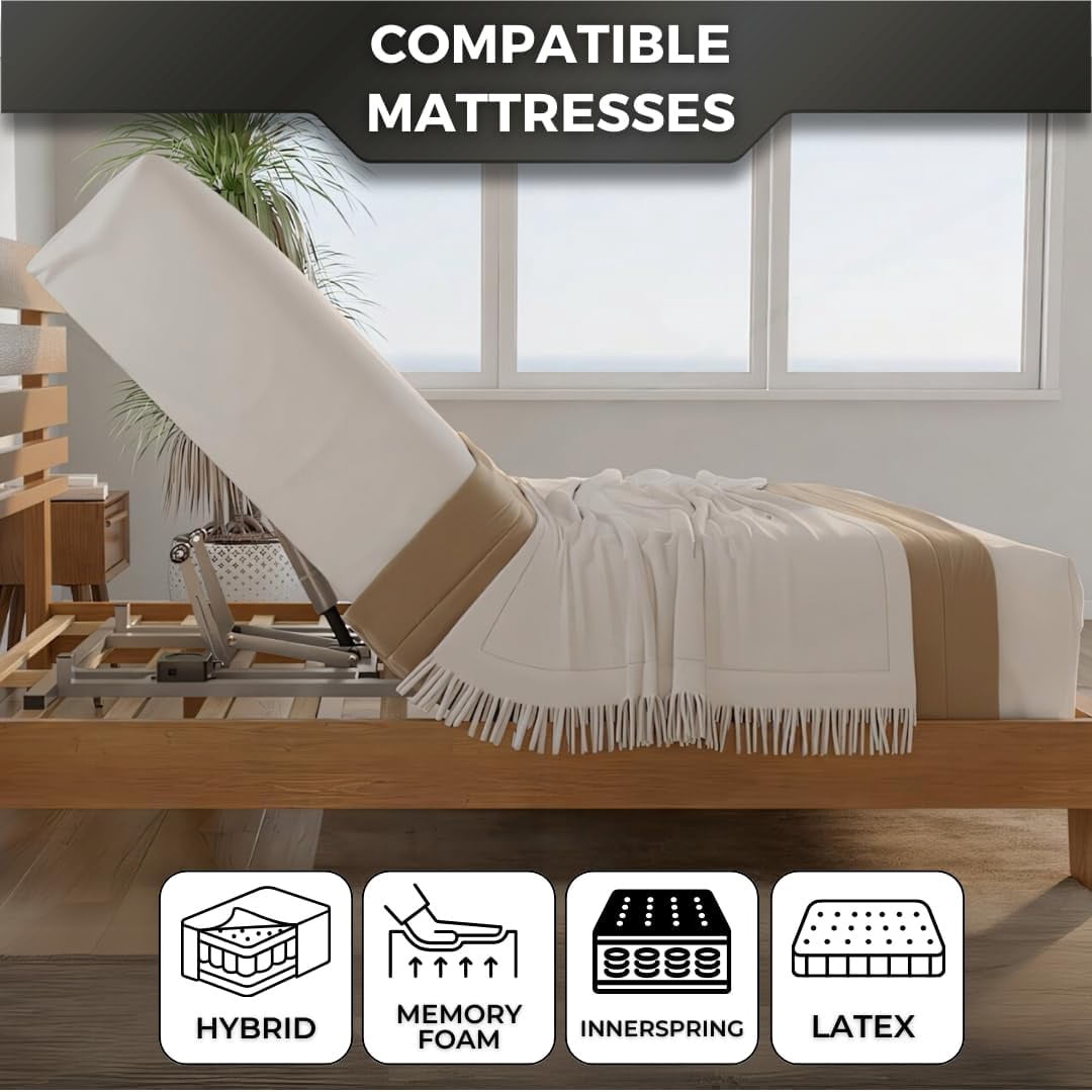 Boyd Sleep Split King Adjustable Base Kit - Head Incline, Easy Assembly, Zero Clearance Design