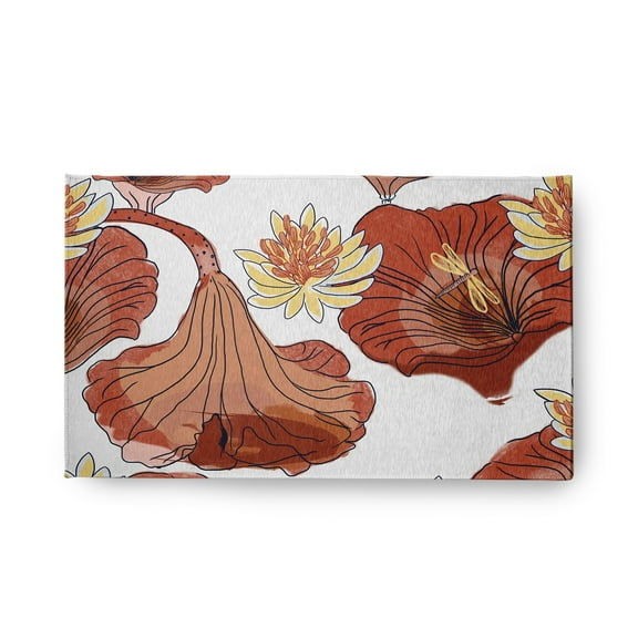 18" x 30" Simply Daisy Lotokoi Oriental Chenille Area Rug, Orange