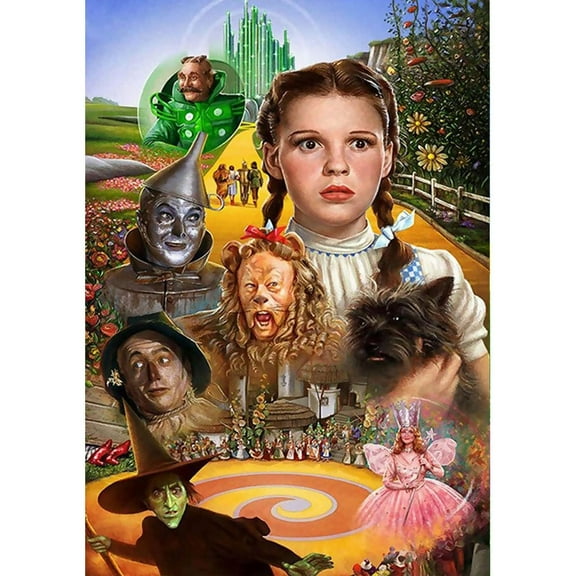 Diamond Art Painting Kit, The Wizard of Oz 5D Full Diamond,DIY Diamond Art Kit for Adults,Gemstone Art Painting,Beginners Craft Wall Decoration 12x16inch