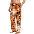 thumbnail image 2 of Goofa Halloween 2 Pattern Printed Soft Pajama Pants for Men, Wide Leg Comfy Casual Lounge Yoga Pants-Large, 2 of 9