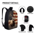 thumbnail image 3 of Kuiaobaty Deer American Flag Pattern Backpack School Bags for Boys Girls Kids, 3 Pcs Bookbag Backpacks for Elementary Middle High school Student, Bookbag Set with Lunch Bag and Pencil Case, 3 of 7