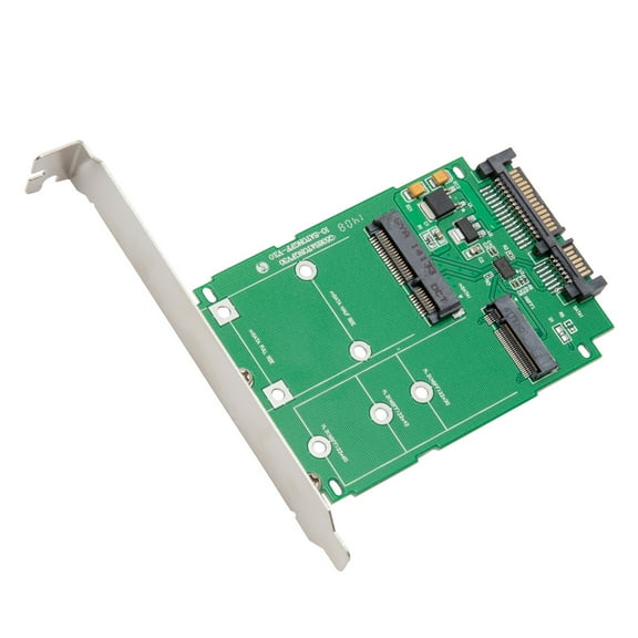 PCI mounted M.2 B-Key or mSATA SSD to SATA III Adapter Card