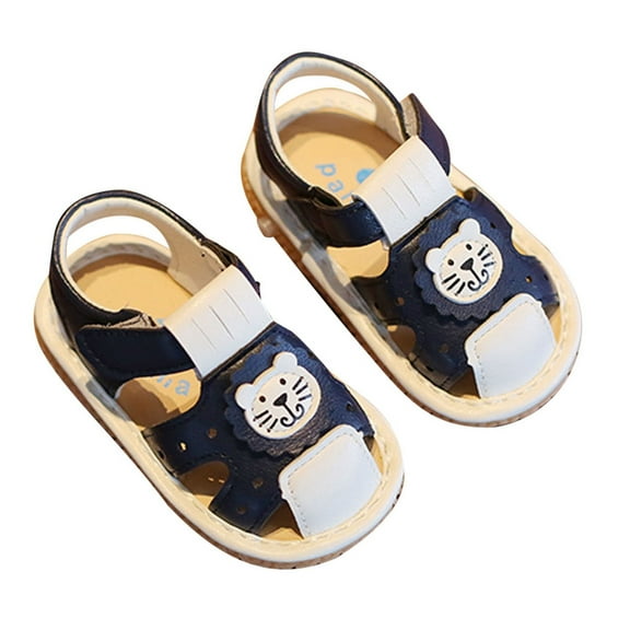 HUANBAI Baby 2024 Little Sandals Walking Shoes Soft Sole Baotou Shoes 3-6 Months