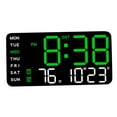 thumbnail image 3 of Reloj despertador digital con fecha y brillo ajustable, reloj de escritorio eléctrico para mesita de noche Luz verde, 3 of 9