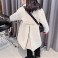 thumbnail image 3 of Toddler Baby Girl Winter Coat Dress Coat Warm Jacket Long Sleeve Button Trench Coat Kids Peacoat Outwear Clothes, 3 of 6