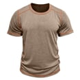 thumbnail image 7 of Workout Shirts for Men Athletic Running Gym Quick Dry Short Sleeve Performance Moisture Wicking T Shirt Khaki, 7 of 7