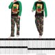 thumbnail image 2 of Conjunto De Pijamas De 2 Piezas Conjunto de pijama familiar de 2 piezas Conjunto de ropa de dormir de estilo navideño con estampado de pato informal Kuymtek Papá Verde L para Hombre, 2 of 6